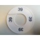 Maatring 9 cm wit/zw 39 
